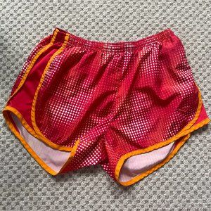 Red Patterned Running Shorts